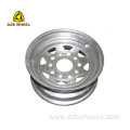 8 Spoke Galvanized chrome zinc Steel Trailer Wheel